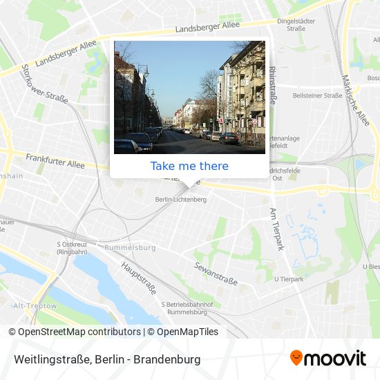 Карта Weitlingstraße