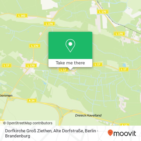 Dorfkirche Groß Ziethen, Alte Dorfstraße map