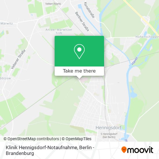 Klinik Hennigsdorf-Notaufnahme map
