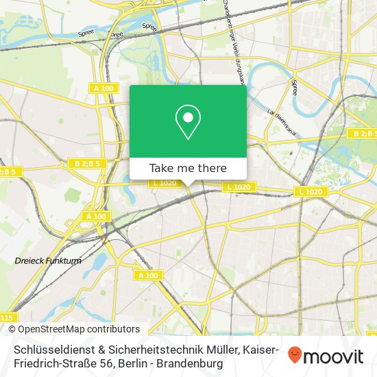 Карта Schlüsseldienst & Sicherheitstechnik Müller, Kaiser-Friedrich-Straße 56