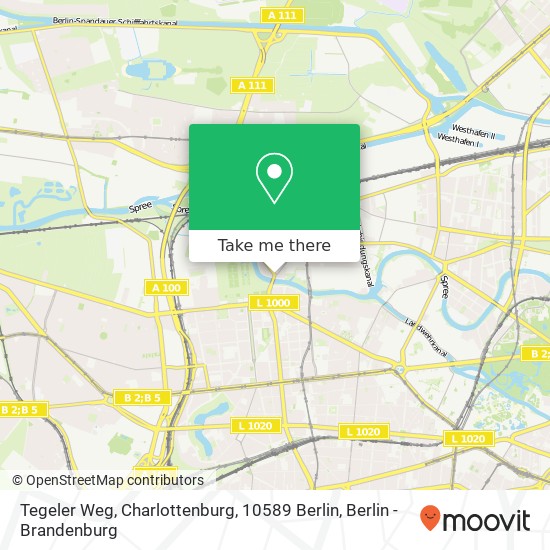 Карта Tegeler Weg, Charlottenburg, 10589 Berlin
