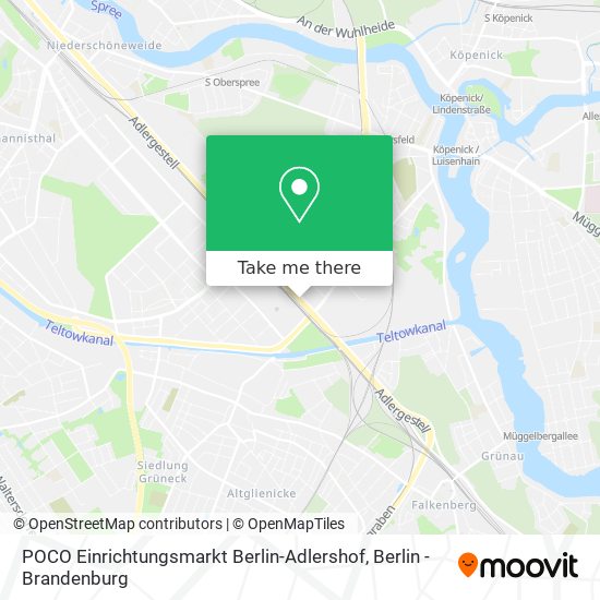 Карта POCO Einrichtungsmarkt Berlin-Adlershof