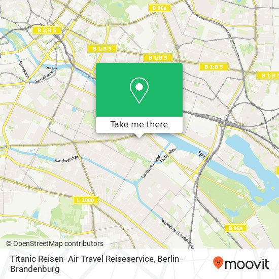 Titanic Reisen- Air Travel Reiseservice map