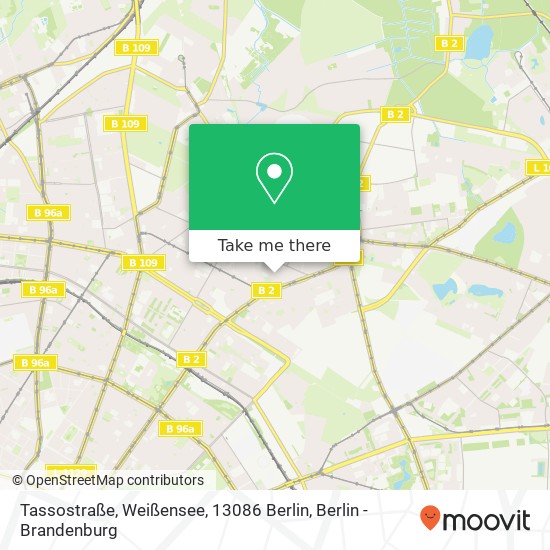 Tassostraße, Weißensee, 13086 Berlin map