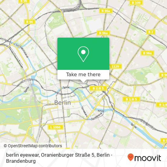 berlin eyewear, Oranienburger Straße 5 map