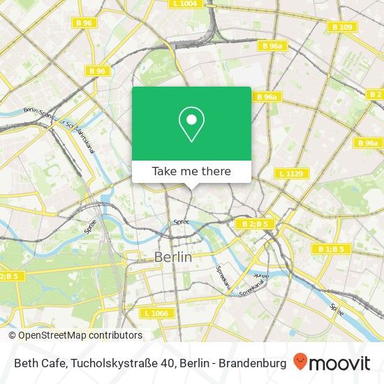 Карта Beth Cafe, Tucholskystraße 40