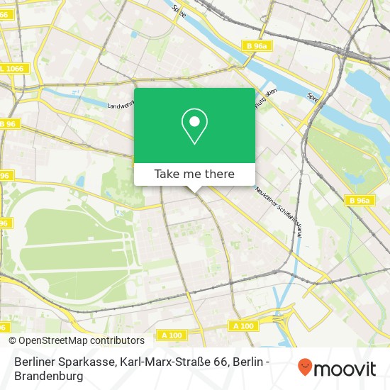 Карта Berliner Sparkasse, Karl-Marx-Straße 66