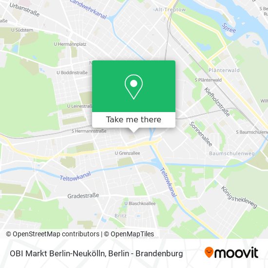 Карта OBI Markt Berlin-Neukölln