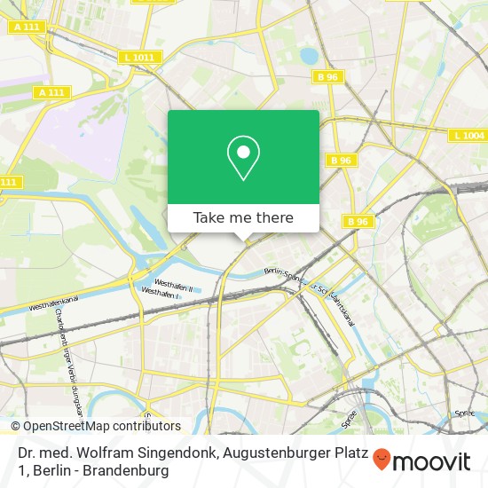 Карта Dr. med. Wolfram Singendonk, Augustenburger Platz 1