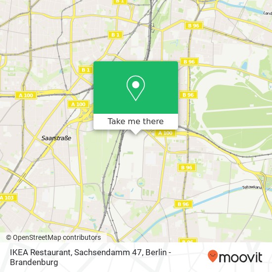 Карта IKEA Restaurant, Sachsendamm 47