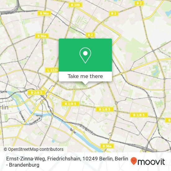 Карта Ernst-Zinna-Weg, Friedrichshain, 10249 Berlin