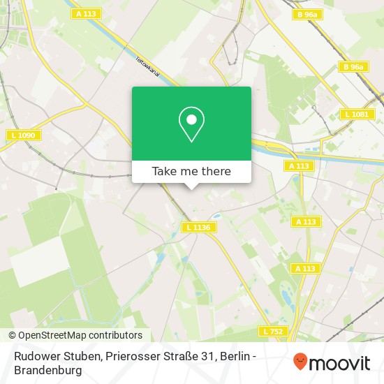 Карта Rudower Stuben, Prierosser Straße 31