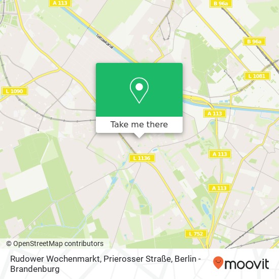 Rudower Wochenmarkt, Prierosser Straße map