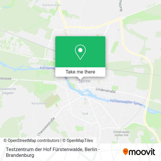 Testzentrum der Hof Fürstenwalde map