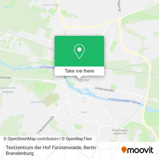 Карта Testzentrum der Hof Fürstenwalde