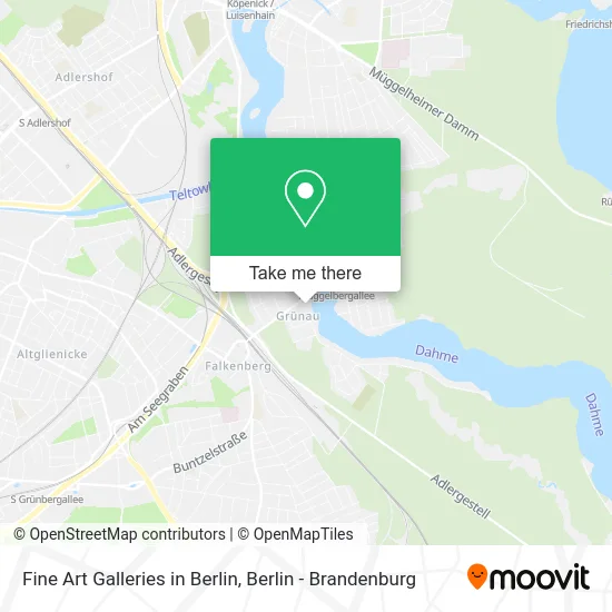 Карта Fine Art Galleries in Berlin