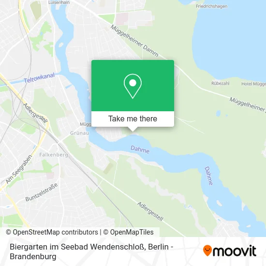 Карта Biergarten im Seebad Wendenschloß