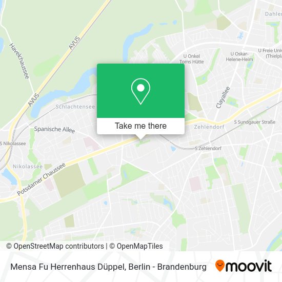 Mensa Fu Herrenhaus Düppel map