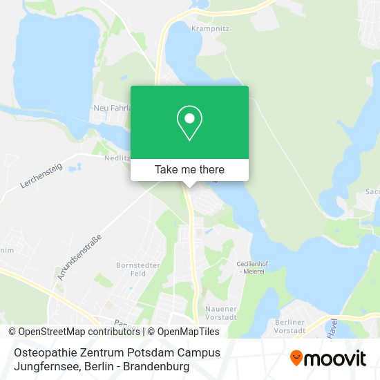 Osteopathie Zentrum Potsdam Campus Jungfernsee map