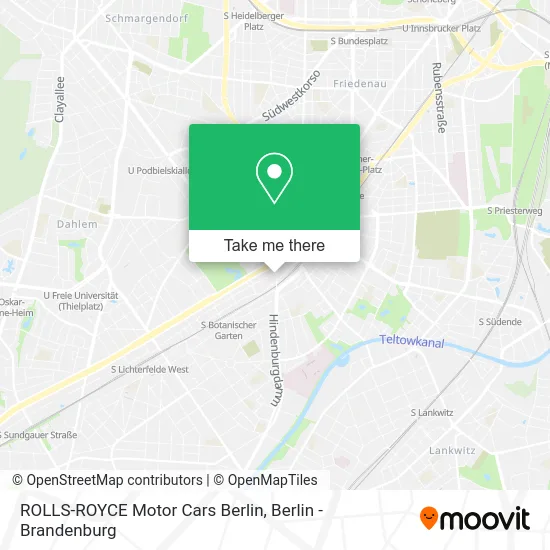Карта ROLLS-ROYCE Motor Cars Berlin