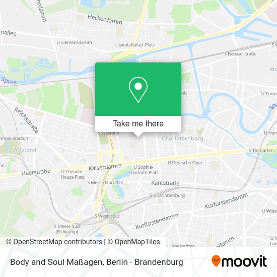 Body and Soul Maßagen map