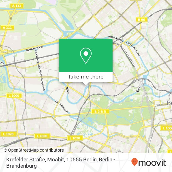 Krefelder Straße, Moabit, 10555 Berlin map