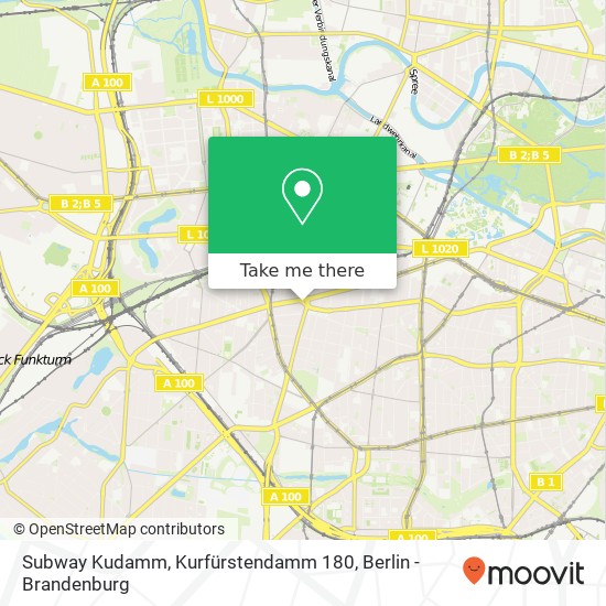 Subway Kudamm, Kurfürstendamm 180 map