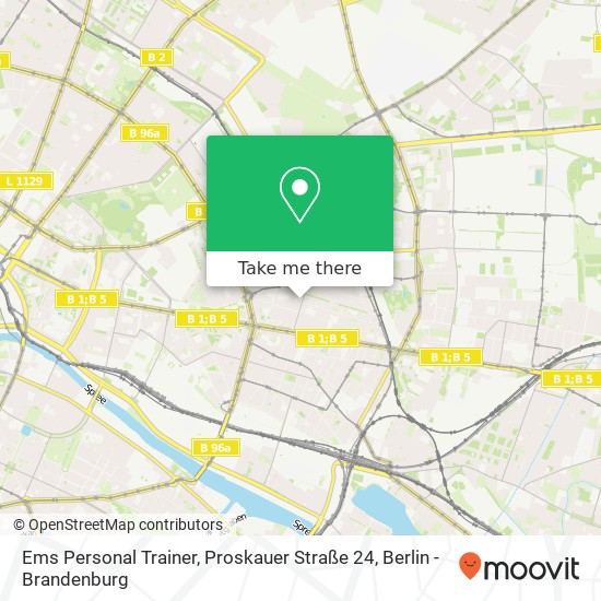 Карта Ems Personal Trainer, Proskauer Straße 24