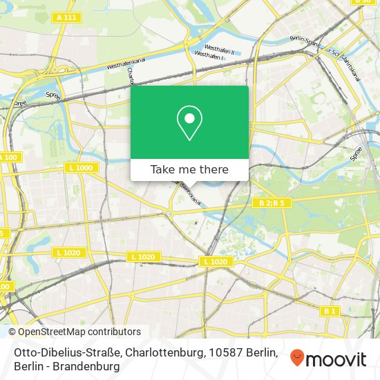 Карта Otto-Dibelius-Straße, Charlottenburg, 10587 Berlin