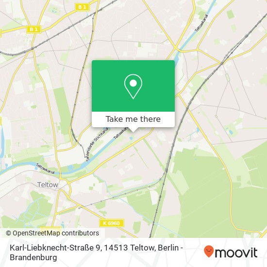 Карта Karl-Liebknecht-Straße 9, 14513 Teltow