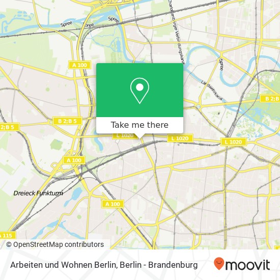 Arbeiten und Wohnen Berlin map