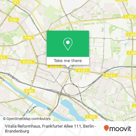 Карта Vitalia Reformhaus, Frankfurter Allee 111