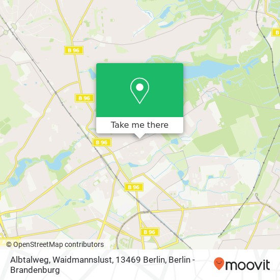 Albtalweg, Waidmannslust, 13469 Berlin map