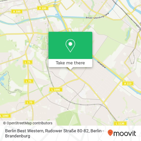 Berlin Best Western, Rudower Straße 80-82 map