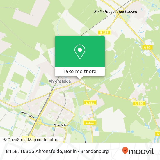 Карта B158, 16356 Ahrensfelde