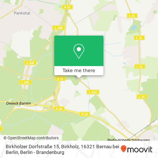 Birkholzer Dorfstraße 15, Birkholz, 16321 Bernau bei Berlin map