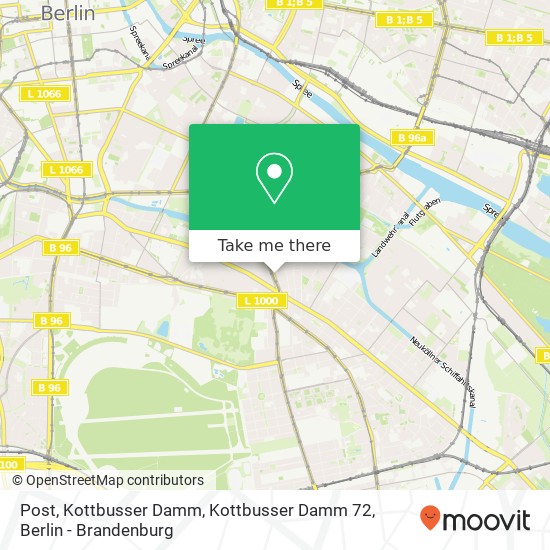 Карта Post, Kottbusser Damm, Kottbusser Damm 72