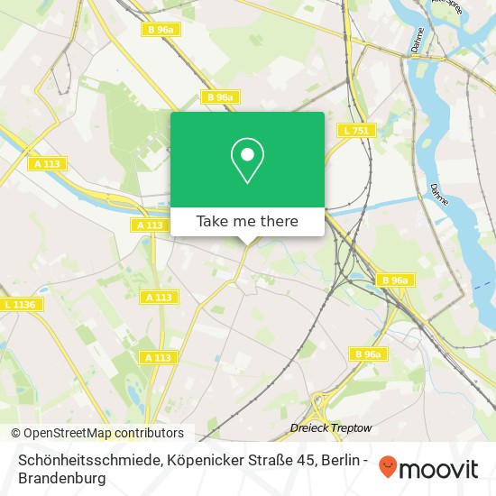 Карта Schönheitsschmiede, Köpenicker Straße 45
