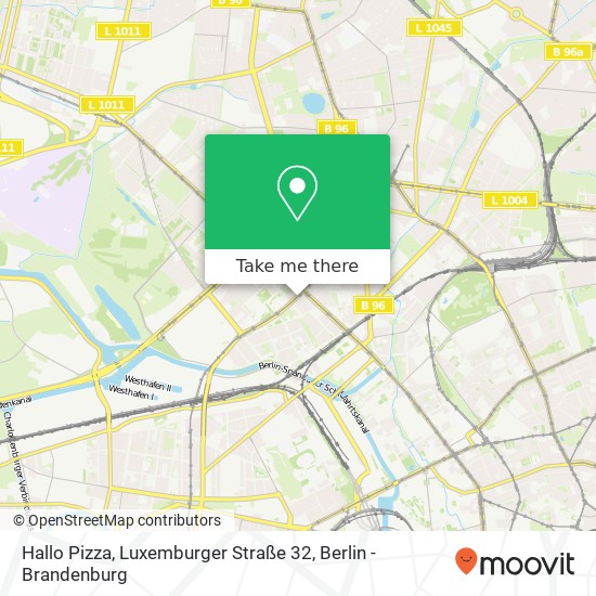 Карта Hallo Pizza, Luxemburger Straße 32