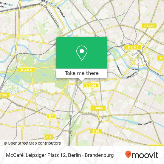 Карта McCafé, Leipziger Platz 12
