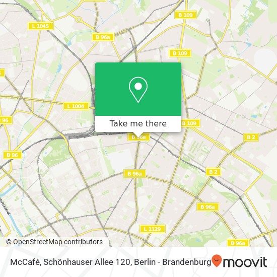 Карта McCafé, Schönhauser Allee 120