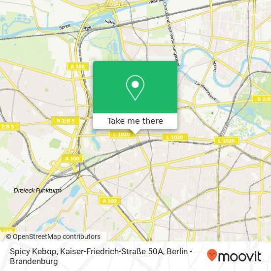 Карта Spicy Kebop, Kaiser-Friedrich-Straße 50A
