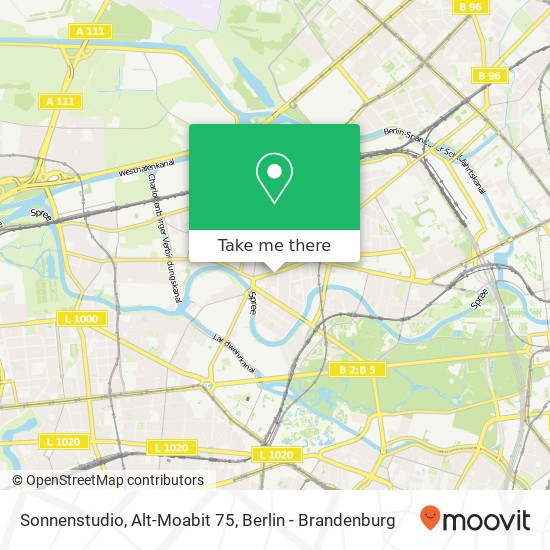 Карта Sonnenstudio, Alt-Moabit 75