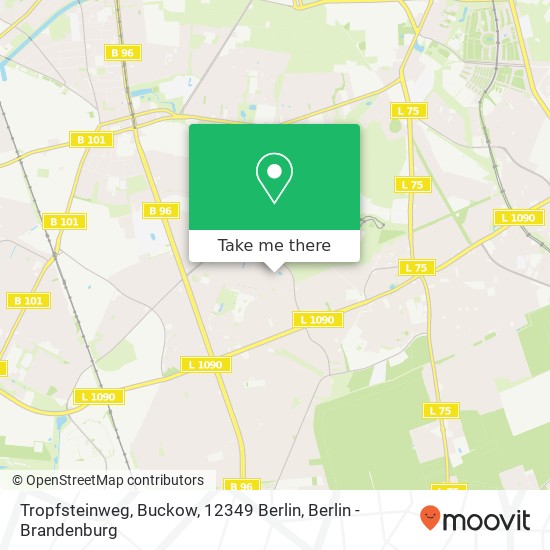 Tropfsteinweg, Buckow, 12349 Berlin map