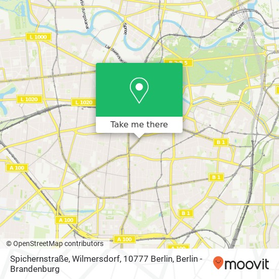 Карта Spichernstraße, Wilmersdorf, 10777 Berlin