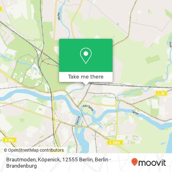 Карта Brautmoden, Köpenick, 12555 Berlin