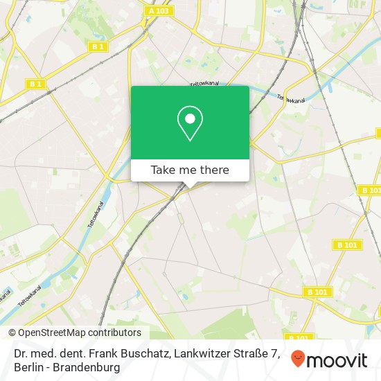 Карта Dr. med. dent. Frank Buschatz, Lankwitzer Straße 7