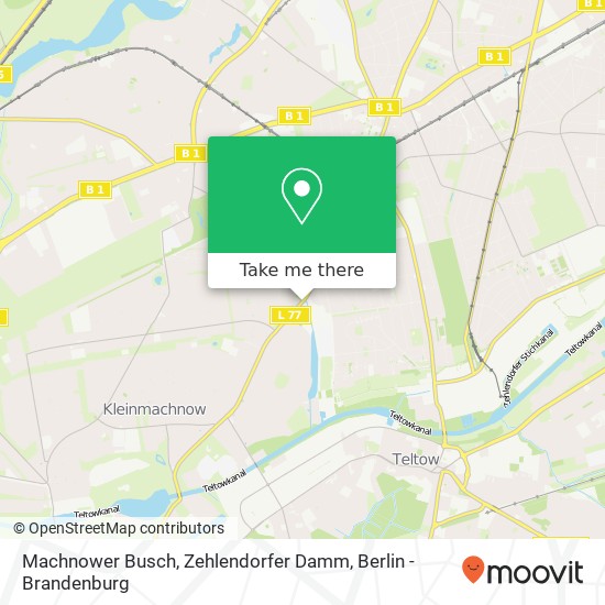 Карта Machnower Busch, Zehlendorfer Damm
