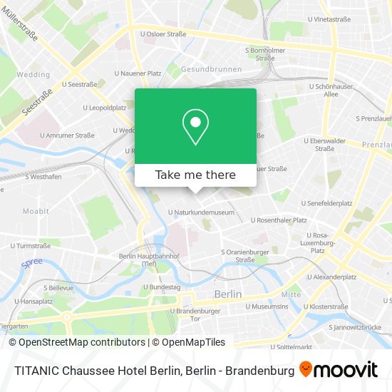 TITANIC Chaussee Hotel Berlin map