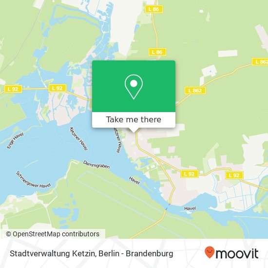 Карта Stadtverwaltung Ketzin